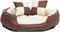 vidaXL - Hondenkussen - omkeerbaar - en - wasbaar - 85x70x20 - cm - bruin - en - crème