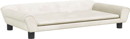 vidaXL - Hondenmand - 100x50x21 - cm - fluweel - crèmekleurig