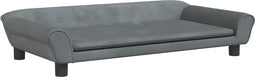vidaXL - Hondenmand - 100x50x21 - cm - fluweel - donkergrijs