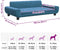 vidaXL - Hondenmand - 100x54x33 - cm - fluweel - blauw