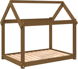 vidaXL - Hondenmand - 101x70x90 - cm - massief - grenenhout - honingbruin