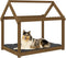vidaXL - Hondenmand - 101x70x90 - cm - massief - grenenhout - honingbruin