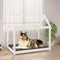 vidaXL - Hondenmand - 101x70x90 - cm - massief - grenenhout - wit
