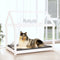 vidaXL - Hondenmand - 101x70x90 - cm - massief - grenenhout - wit