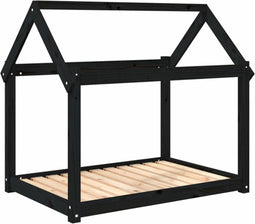 vidaXL - Hondenmand - 101x70x90 - cm - massief - grenenhout - zwart
