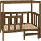 vidaXL - Hondenmand - 105,5 - x - 83,5 - x - 100 - cm - massief - grenenhout - honingbruin