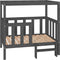 vidaXL - Hondenmand - 105,5 - x - 83,5 - x - 100 - cm - massief - grenenhout - grijs