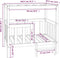 vidaXL - Hondenmand - 105,5 - x - 83,5 - x - 100 - cm - massief - grenenhout - grijs