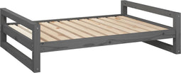 vidaXL - Hondenmand - 105,5x75,5x28 - cm - massief - grenenhout - grijs