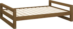vidaXL - Hondenmand - 105,5x75,5x28 - cm - massief - grenenhout - honingbruin