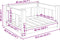 vidaXL - Hondenmand - 105,5x75,5x28 - cm - massief - grenenhout