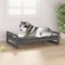 vidaXL - Hondenmand - 105,5x75,5x28 - cm - massief - grenenhout - grijs