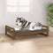 vidaXL - Hondenmand - 105,5x75,5x28 - cm - massief - grenenhout - honingbruin