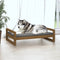 vidaXL - Hondenmand - 105,5x75,5x28 - cm - massief - grenenhout - honingbruin