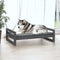 vidaXL - Hondenmand - 105,5x75,5x28 - cm - massief - grenenhout - grijs