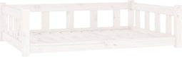 vidaXL - Hondenmand - 105,5x75,5x28 - cm - massief - grenenhout - wit