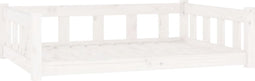 vidaXL - Hondenmand - 105,5x75,5x28 - cm - massief - grenenhout - wit