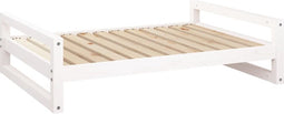 vidaXL - Hondenmand - 105,5x75,5x28 - cm - massief - grenenhout - wit