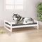 vidaXL - Hondenmand - 105,5x75,5x28 - cm - massief - grenenhout - wit