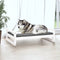 vidaXL - Hondenmand - 105,5x75,5x28 - cm - massief - grenenhout - wit