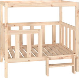vidaXL - Hondenmand - 105,5x83,5x100 - cm - massief - grenenhout
