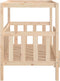 vidaXL - Hondenmand - 105,5x83,5x100 - cm - massief - grenenhout