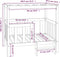 vidaXL - Hondenmand - 105,5x83,5x100 - cm - massief - grenenhout - wit