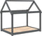 vidaXL - Hondenmand - 111x80x100 - cm - massief - grenenhout - grijs