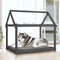 vidaXL - Hondenmand - 111x80x100 - cm - massief - grenenhout - grijs
