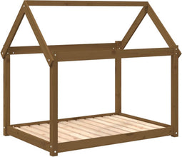 vidaXL - Hondenmand - 111x80x100 - cm - massief - grenenhout - honingbruin