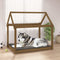 vidaXL - Hondenmand - 111x80x100 - cm - massief - grenenhout - honingbruin