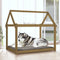vidaXL - Hondenmand - 111x80x100 - cm - massief - grenenhout - honingbruin
