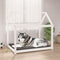 vidaXL - Hondenmand - 111x80x100 - cm - massief - grenenhout - wit