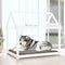 vidaXL - Hondenmand - 111x80x100 - cm - massief - grenenhout - wit
