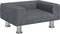 vidaXL - Hondenmand - 50x40x26,5 - cm - fluweel - donkergrijs