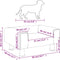 vidaXL - Hondenmand - 50x40x26,5 - cm - fluweel - roze