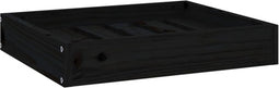 vidaXL - Hondenmand - 51,5x44x9 - cm - massief - grenenhout - zwart