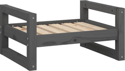 vidaXL - Hondenmand - 55,5x45,5x28 - cm - massief - grenenhout - grijs