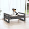 vidaXL - Hondenmand - 55,5x45,5x28 - cm - massief - grenenhout - grijs
