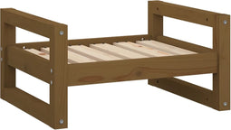 vidaXL - Hondenmand - 55,5x45,5x28 - cm - massief - grenenhout - honingbruin