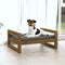 vidaXL - Hondenmand - 55,5x45,5x28 - cm - massief - grenenhout - honingbruin