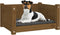 vidaXL - Hondenmand - 55,5x45,5x28 - cm - massief - grenenhout - honingbruin