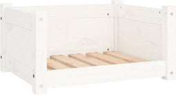 vidaXL - Hondenmand - 55,5x45,5x28 - cm - massief - grenenhout - wit