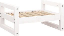 vidaXL - Hondenmand - 55,5x45,5x28 - cm - massief - grenenhout - wit