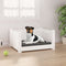 vidaXL - Hondenmand - 55,5x45,5x28 - cm - massief - grenenhout - wit
