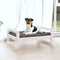 vidaXL - Hondenmand - 55,5x45,5x28 - cm - massief - grenenhout - wit