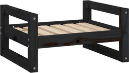 vidaXL - Hondenmand - 55,5x45,5x28 - cm - massief - grenenhout - zwart