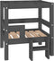 vidaXL - Hondenmand - 55,5x53,5x60 - cm - massief - grenenhout - grijs