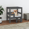 vidaXL - Hondenmand - 55,5x53,5x60 - cm - massief - grenenhout - grijs