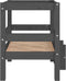 vidaXL - Hondenmand - 55,5x53,5x60 - cm - massief - grenenhout - grijs
